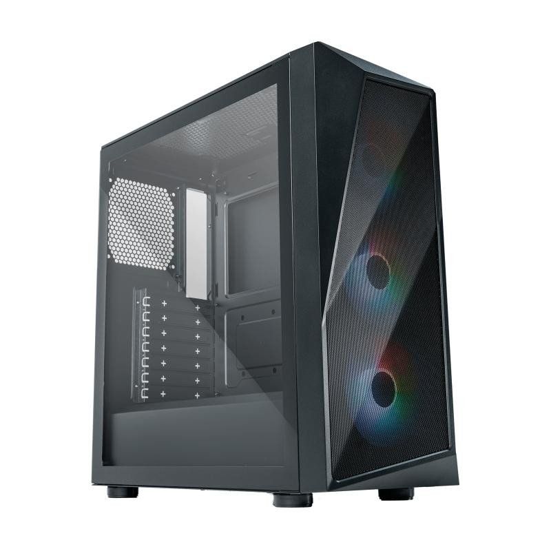 Cooler Master CMP 520 Boitîer PC - Chassis ATX Moyen Tour &amp; Panneau Avant Intake en Mesh, 3 x Ventilateurs ARGB 120mm, Latéral Verre Trempé, Refroidissement Polyvalent, Cage PSU Ventilée, Le Noir