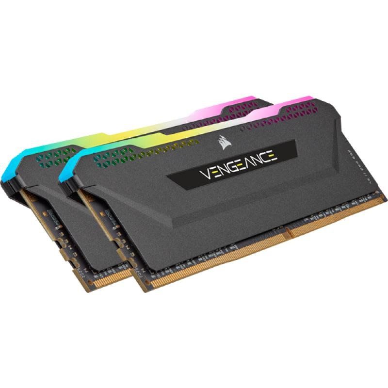 Corsair Vengeance RGB Pro SL Mémoire de Bureau 16 Go (2x8 Go) DDR4 3600 (PC4-28800) C18 1,35 V - Noir