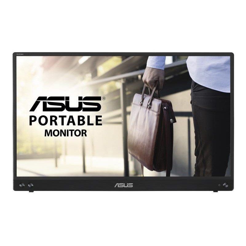 ASUS Zenscreen MB16ACV - Ecran PC portable 15.6&quot; FHD - Télétravail ou gaming - Alimentation et affichage via USB-C ou USB-A - Dalle IPS - 1920x1080 - Traitement antibactérien - Flicker - Pour notebook