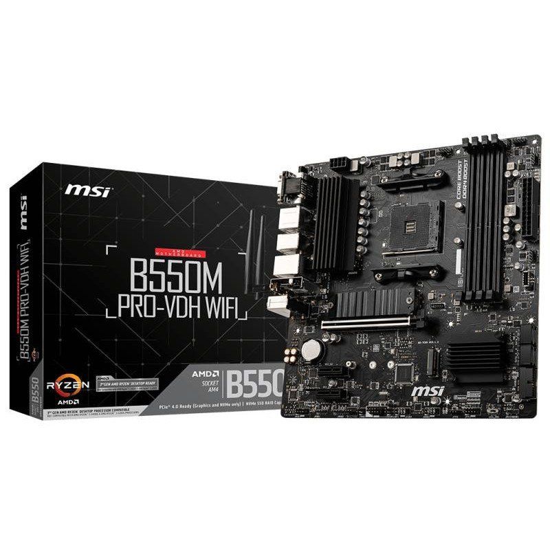 MSI B550M Pro-VDH WiFi Carte mère AMD B550 Emplacement AM4 Micro ATX