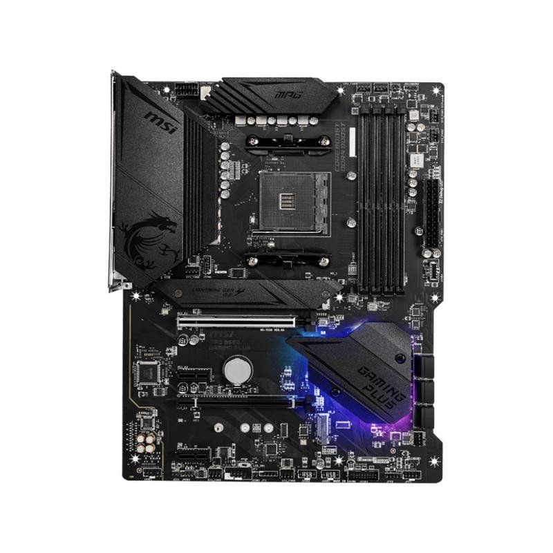 MSI Carte mère de jeu MPG B550 Gaming Plus (ATX), AMD AM4, DDR4 M.2, USB 3.2 Gen 2, HDMI ATX, carte mère de jeu, processeurs AMD Ryzen™ 5000