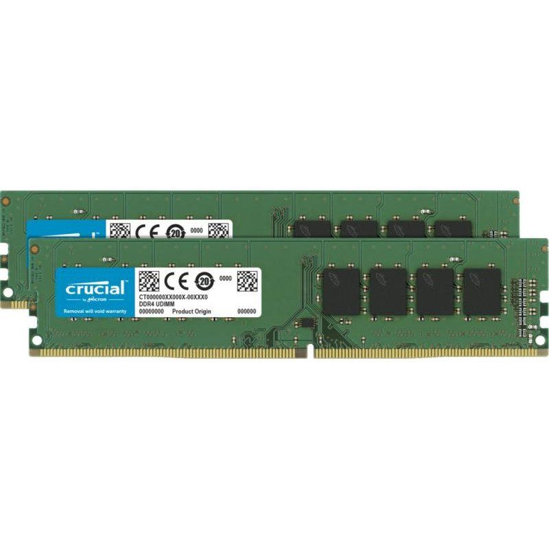 Crucial RAM DDR4 16GB Kit (8GBx2) 3200MHz CL22, PC Mémoire RAM, , Memoire Haute Performance (ou 2933MHz / 2666MHz) - CT2K8G4DFRA32A