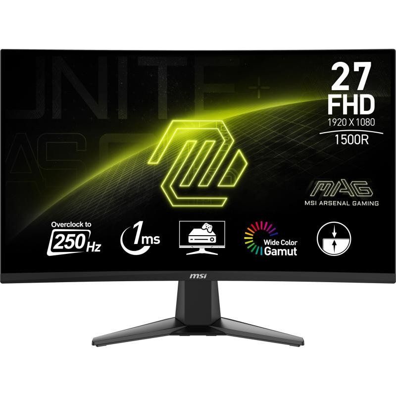 MSI MAG 27C6X écran Gaming incurvé FHD de 27&quot; - Dalle VA 1920 x 1080 1500R, 250 Hz (OC) / 1ms, Adaptive-Sync - DP 1.2a, HDMI CEC