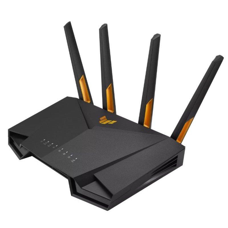 ASUS TUF-AX4200 - Routeur gaming AX4200 Wi-Fi 6, double bande, mode Gaming Mobile, AiProtection Pro gratuit à vie, AiMesh, Gear Accelerator, Port Gaming et Adaptive QoS, Connexion mobile 4G et 5G