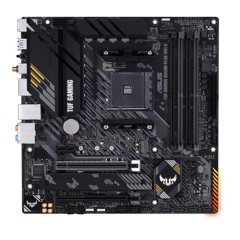 ASUS TUF GAMING B550M-PLUS WI-FI II – Carte mère AMD B550 Ryzen AM4 micro ATX (PCIe 4.0, 2 x M.2, 10 DrMOS, Intel WiFi 6, 2.5 Gb Ethernet, HDMI, DisplayPort, USB 3.2 Gen 2, Aura Sync RGB)