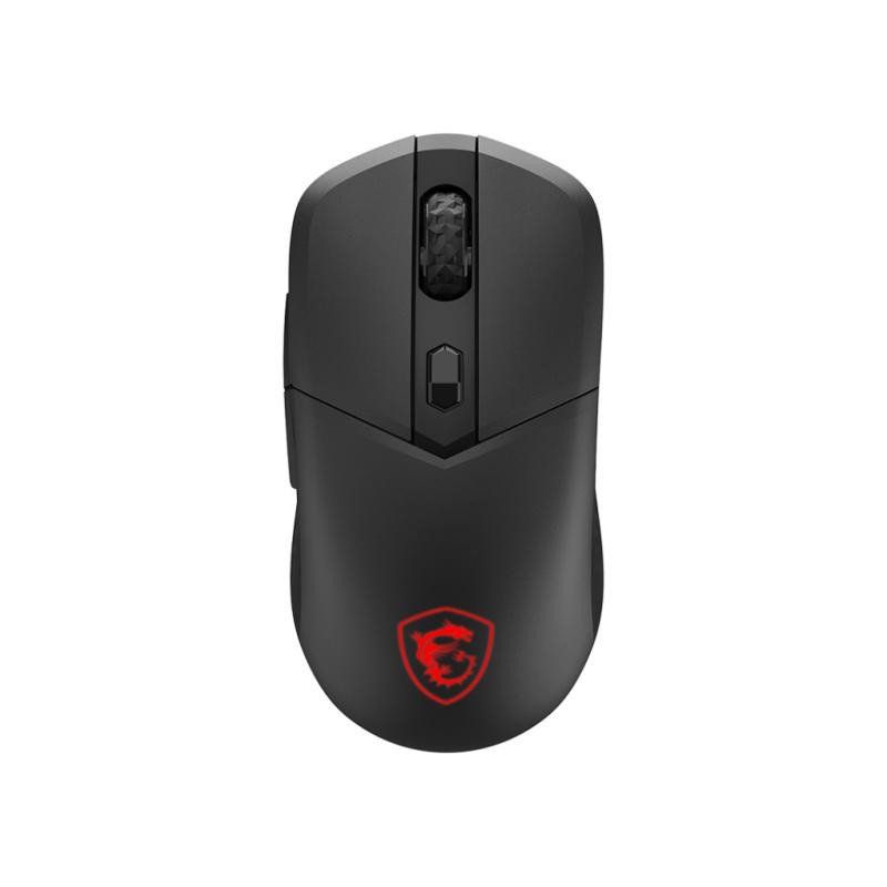 MSI Versa 300 Elite Wireless Souris Gaming - Capteur Optique 26000 DPI, taux de Rapport 1000 Hz, symétrique, switches OMRON 60M+ clics, 6 Boutons, Batterie 80h, Latence 1ms, RGB, 65g - avec/sans Fil