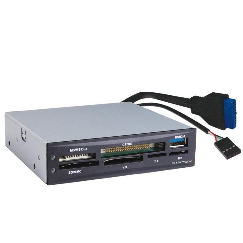 Smartteck LM113U3 Interne Noir, Gris lecteur de carte mémoire - Lecteurs de carte mémoire, Noir, Gris)