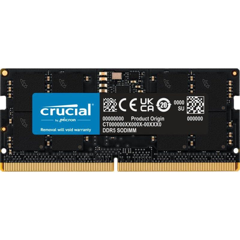 Crucial RAM DDR5 16Go 4800MHz SODIMM, Mémoire pour Ordinateur Portable, Mini PC, Memoire Haute Performance, CL40 - CT16G48C40S5