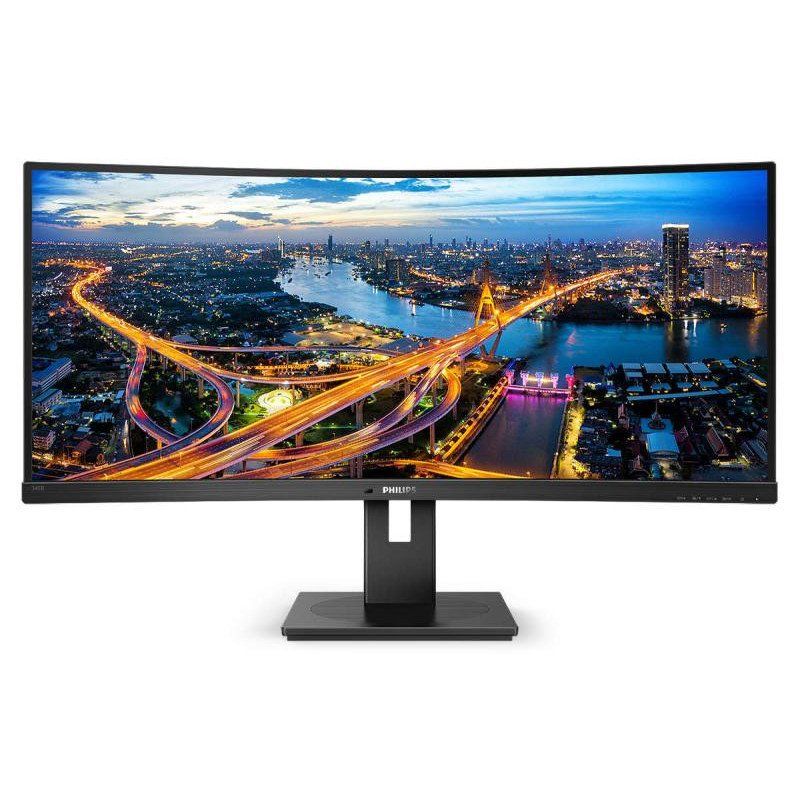 Philips Moniteur incurvé 345B1C 86 cm (34 Pouces) (HDMI, DisplayPort, hub USB, 3440 x 1440, 100 Hz, FreeSync, Temps de réponse de 5 ms) Noir