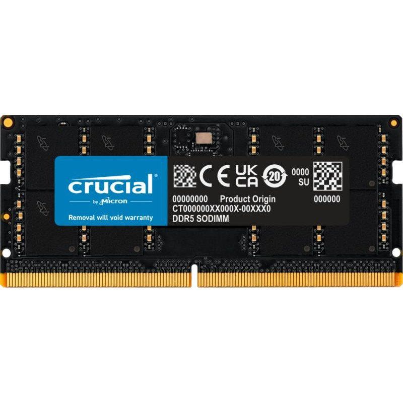 Crucial RAM DDR5 32Go 5600MHz SODIMM, Mémoire pour Ordinateur Portable, Mini PC, Memoire Haute Performance (ou 5200MHz / 4800MHz), CL46 - CT32G56C46S5