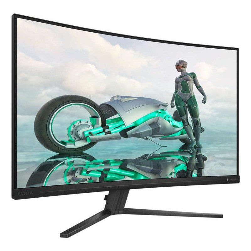 Philips Evnia 32M2C3500L - Moniteur de Jeu incurvé QHD 32 Pouces, 180 Hz, 0,5 ms, FreeSync Premium, HDR10 (2560x1440, 2X HDMI, DisplayPort) Gris foncé
