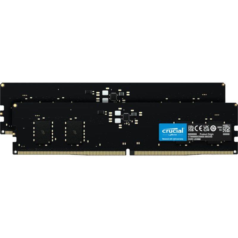 Crucial RAM DDR5 16Go Kit (2x8Go) 4800MHz, PC Mémoire RAM, Memoire Haute Performance, CL40 - CT2K8G48C40U5