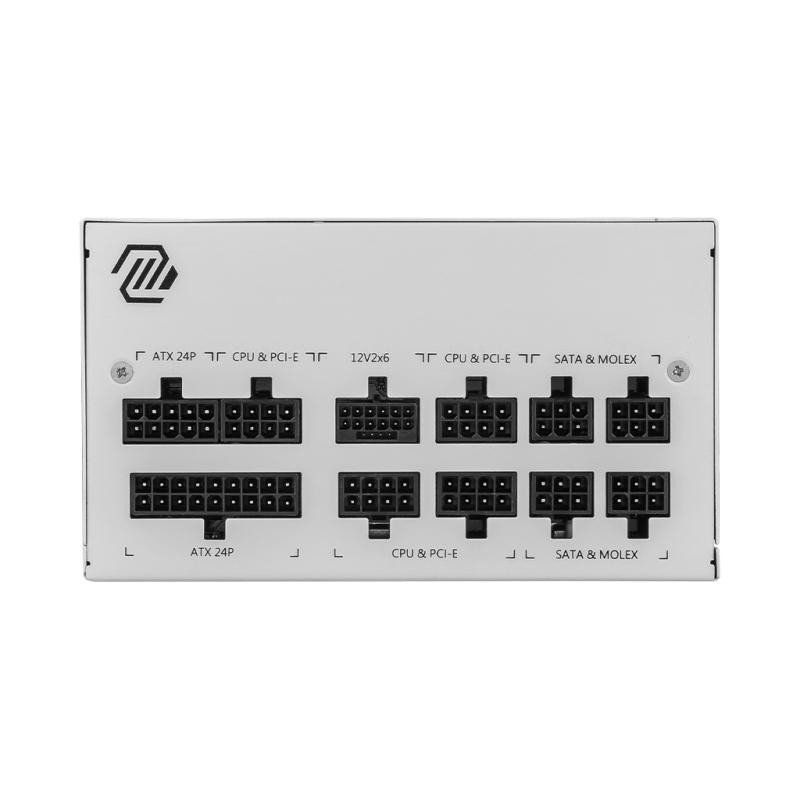 MSI MAG A850GL PCIE5 White Alimentation, 850W, 80 Plus Gold, Entièrement modulaire, ATX 3.0, Support GPU PCIe 5.0, Ventilateur FDB 120mm, Full-Bridge LLC, câbles Plats Blancs - Garantie 7 Ans