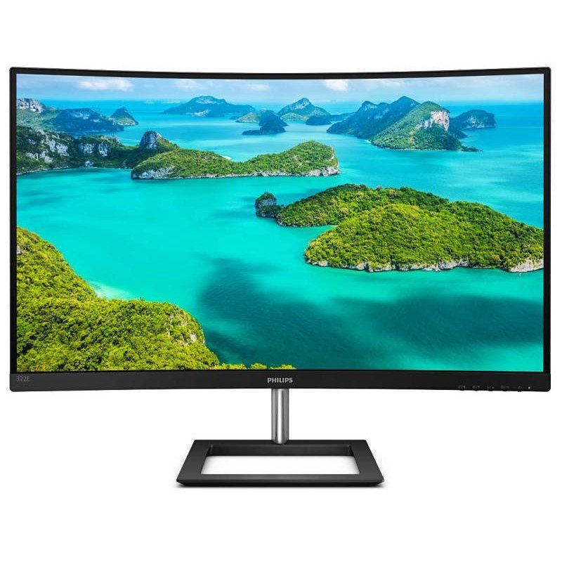 Philips E Line 322E1C/00 écran Plat de PC 80 cm (31.5&quot;) Quad HD LCD Incurvé Noir - Écrans Plats de PC (80 cm (31.5&quot;), 1920 x 1080 Pixels, Quad HD, LCD, 4 ms, Noir)