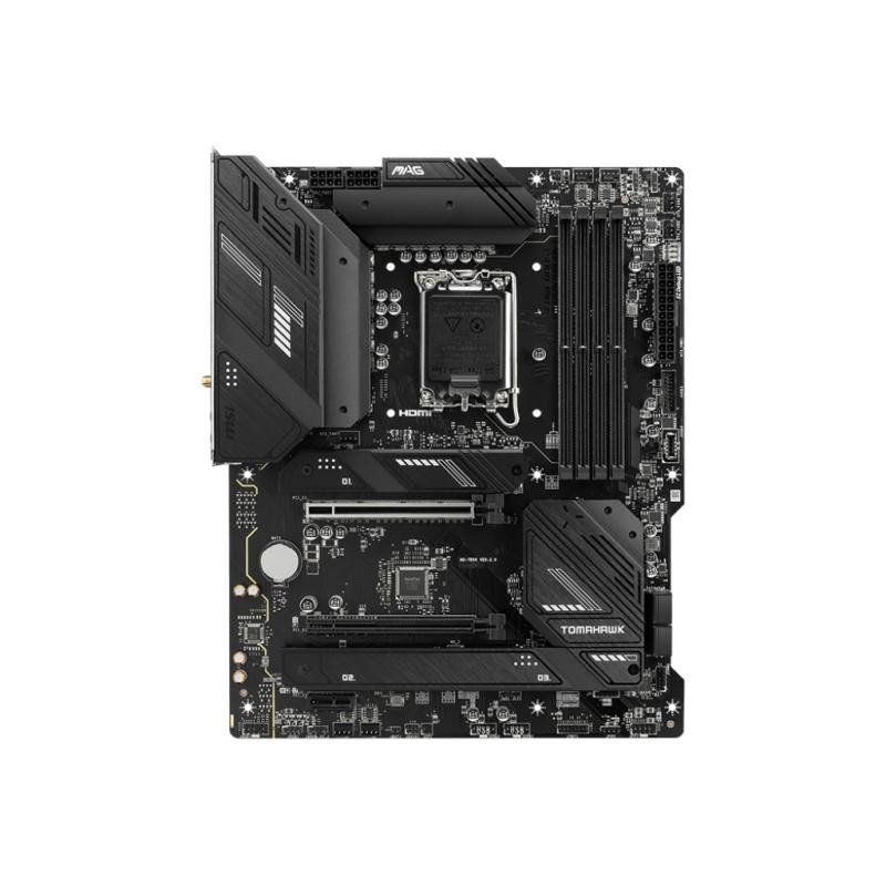 MSI MAG B760 TOMAHAWK WIFI Carte Mère, ATX - Pour Processeurs Intel Core 14e, 13e &amp; 12e Génération, LGA 1700 - VRM 75A DrMOS, DDR5 Memory Boost 7000+MHz/OC, PCIe 5.0 x16, M.2 Gen4, Wi-Fi 6E