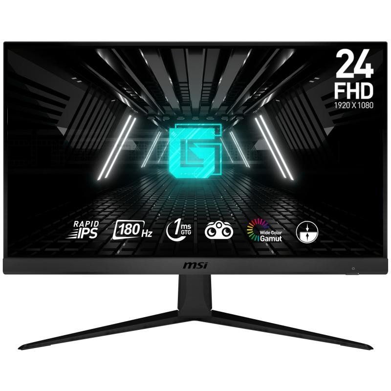 MSI G2412F écran gaming FHD 23,8&quot; - 1920 x 1080 dalle Rapid IPS, 180 Hz / 1ms (GtG), gamme de couleurs sRGB 107%, Adaptive Sync - DP 1.2a, HDMI 2.0b CEC