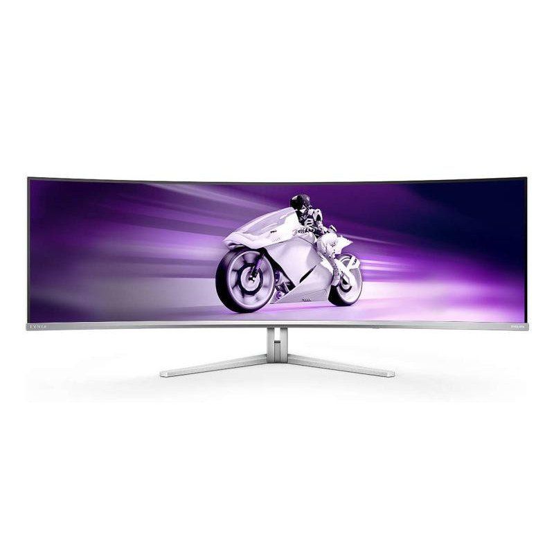 Philips Evnia 49M2C8900L - Moniteur de Jeu incurvé DQHD OLED de 49 Pouces, 144 Hertz, 0,03 ms GtG, HDR400, Ambiglow, FreeSync Prem. Pro (5120 x 1440, HDMI 2.1, DisplayPort 1.4, USB-C, hub USB) Blanc