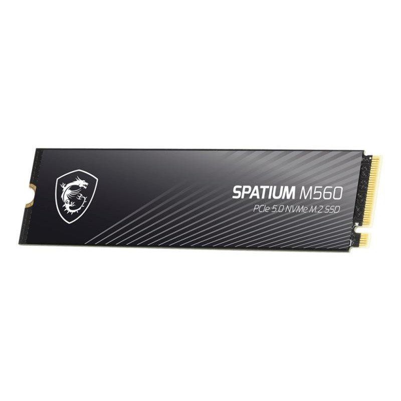 MSI SPATIUM M560 SSD 2TB - Disque SSD Interne 2 to PCIe 5.0 NVMe M.2, Lecture 10300 MB/s, Écriture 8700 MB/s, 3D NAND, Sécurité des Données Intégrée, Center - Garantie 5 Ans (1200 TBW)