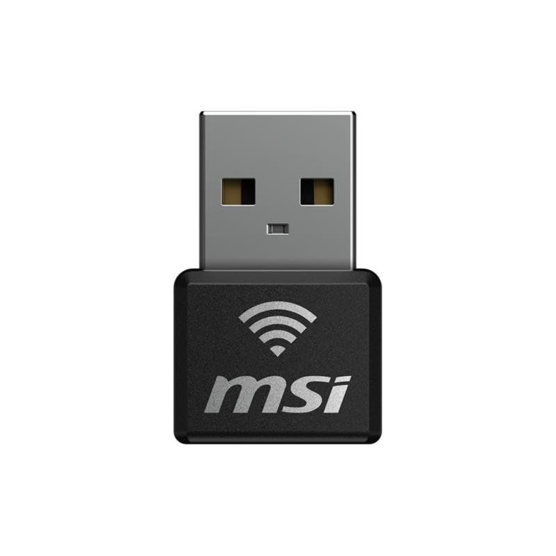 MSI AX1800 Nano WiFi USB Adapter, dongle USB WiFi 6 bi-Bande 2.4G/5G pour PC, Format de Poche, Compatible avec Windows 11 et 10