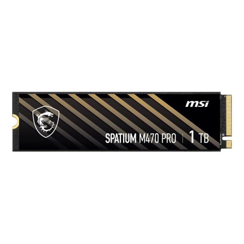 MSI SPATIUM M470 Pro SSD 2TB - Disque SSD Interne 2 to, PCIe 4.0 NVMe M.2, Lecture 6000 MB/s &amp; Écriture 5000 MB/s, 3D NAND, Sécurité des Données Intégrée, 640 TBW, Garantie 5 Ans