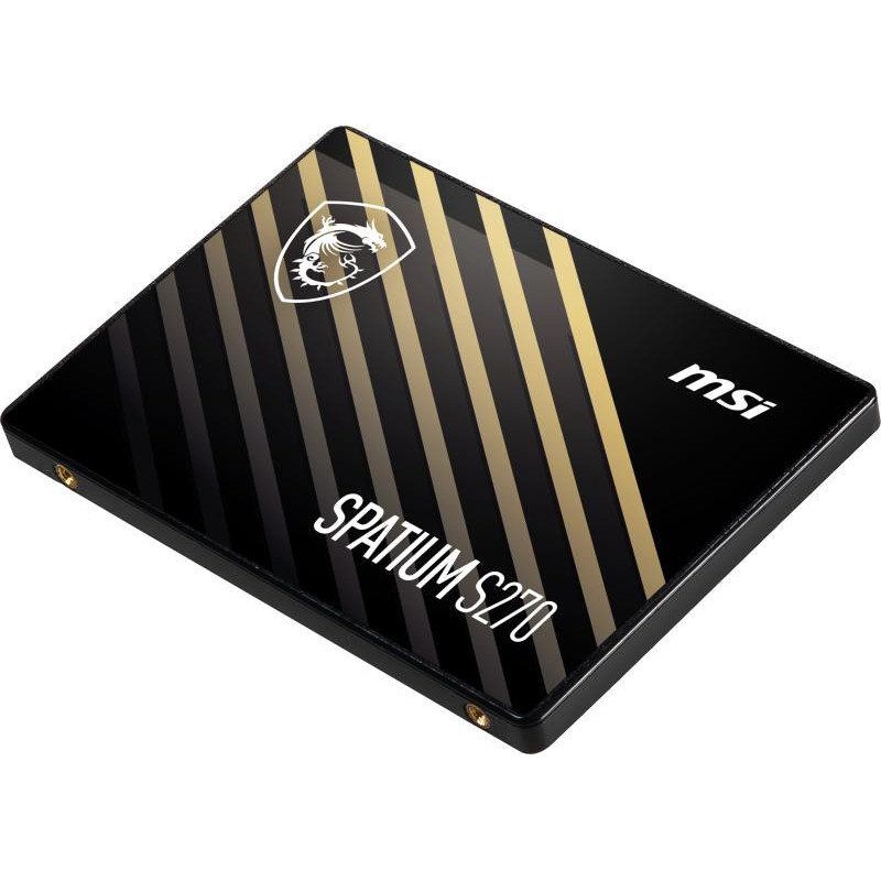 MSI SPATIUM S270 SATA 2.5&quot; 480GB - Disque SSD Interne 480 Go, SATA III 6 GB/s, 2,5&quot;, Lecture 500 MB/s &amp; Écriture 450 MB/s, 3D NAND, Sécurité des Données Intégrée, Center, 250 TBW, Garantie 5 Ans