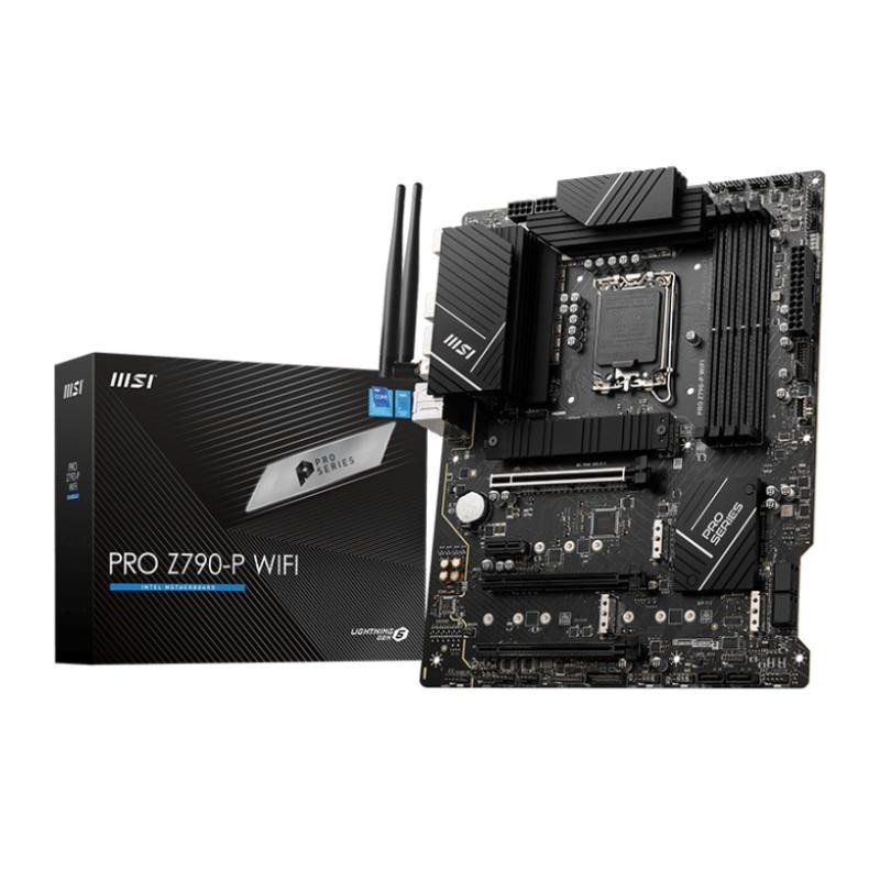 MSI Pro Z790-P WiFi Carte Mère, ATX - pour Processeurs Intel 14e, 13e &amp; 12e Gén, LGA 1700-55A DrMOS, DDR5 Memory Boost 7000+MHz/OC, PCIe 5.0 &amp; 4.0 x16, 4 x M.2 Gen4, Wi- FI 6E, 2.5G LAN