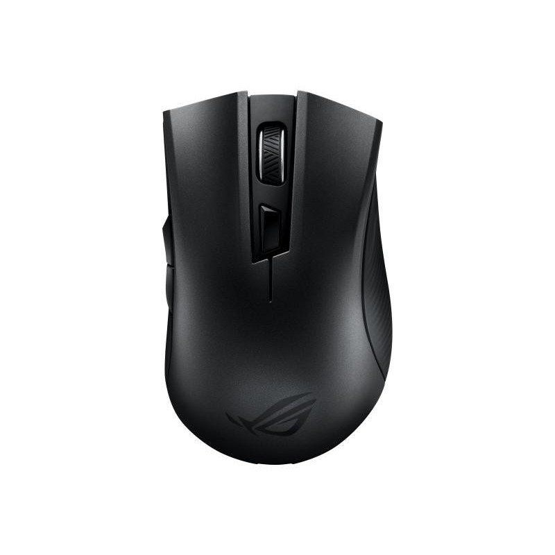 ASUS ROG Strix Carry - Souris gaming optique avec design ergonomique, double connectivité sans fil 1,4 GHz/ Bluetooth, capteur 7200 DPI et design de socket exclusif