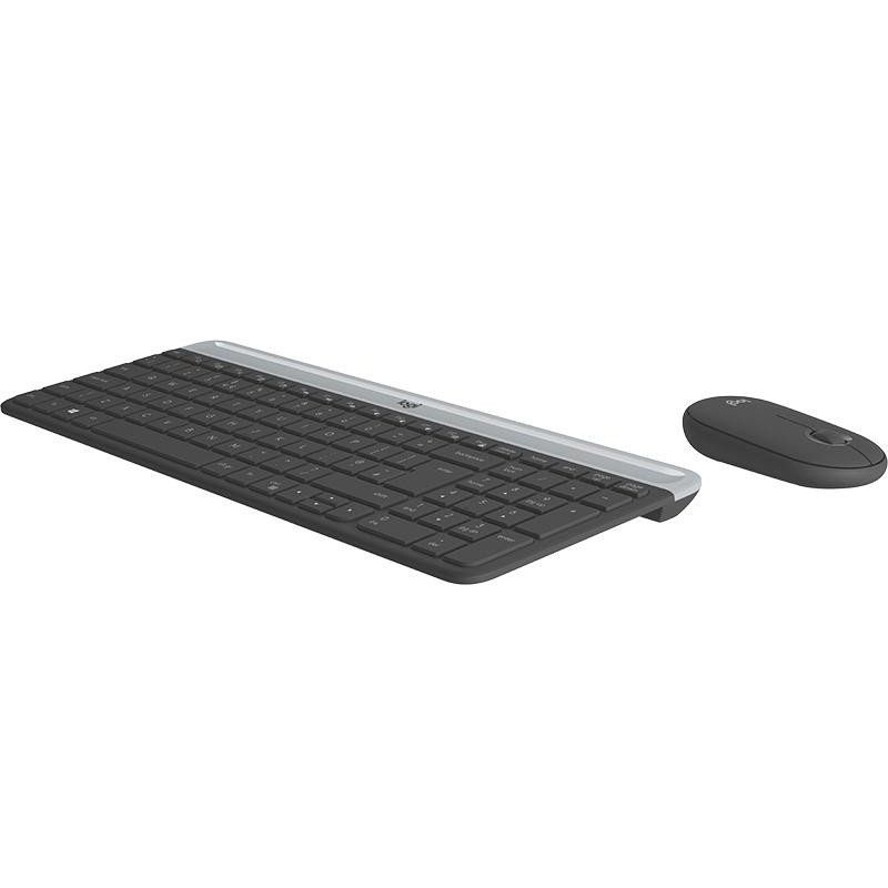 Logitech MK470 Combo Clavier et Souris sans Fil pour Windows, 2,4 GHz avec Récepteur USB, Ultra-Fin, Discret, Batterie Longue Durée, Souris Optique, Clavier AZERTY Français - Noir