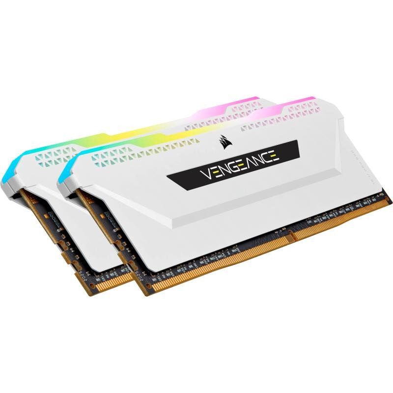 Corsair Mémoire de bureau Corsair VENGEANCE RGB PRO SL 32 Go (2x16 Go) DDR4 3600 (PC4-28800) C18 1,35 V - Blanche