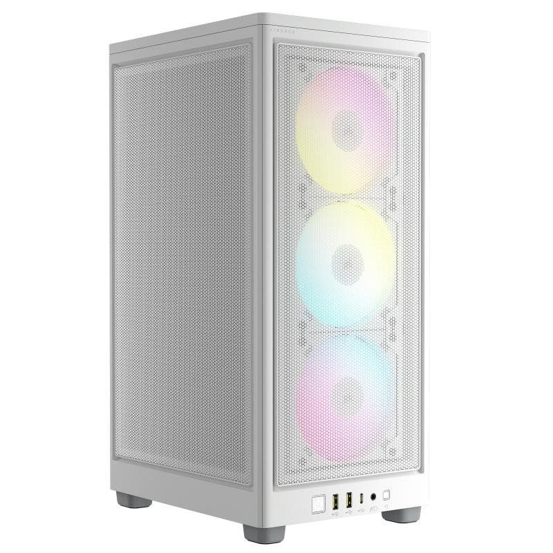 Corsair 2000D AIRFLOW Boîtier PC Mini-ITX - Format Mini-ITX - Panneaux en Acier Maillé - Trois Emplacements GPU - Optimisé Pour le Refroidissement - Entrées/Sorties Modernes en Façade - Noir