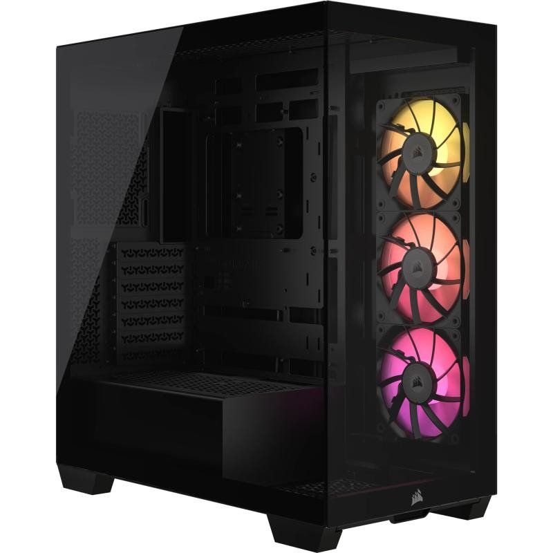 CORSAIR iCUE Link 3500X RGB Boîtier PC ATX Mid-Tower – Verre Trempé Panoramique – Connexion Inversée Compatible avec La Carte Mère – 3X Ventilateurs iCUE Link RX120 RGB Inclus – Noir