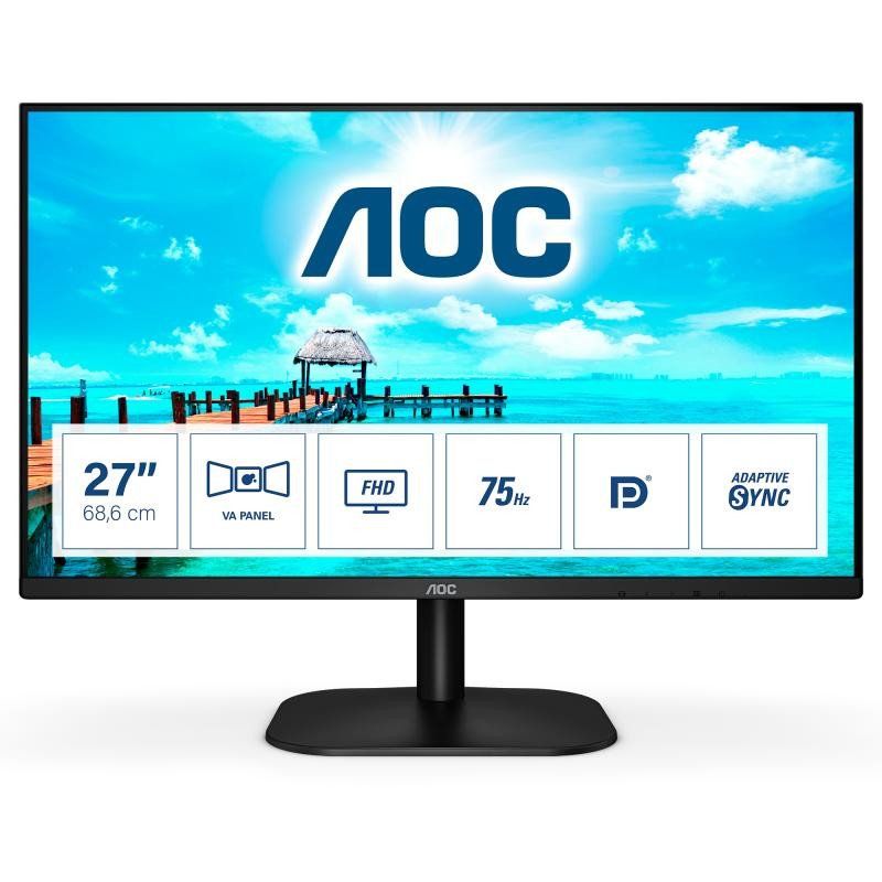 AOC B2 27B2QAM LED Display 68,6 cm (27&quot;) 1920 x 1080 Pixels Full HD Noir