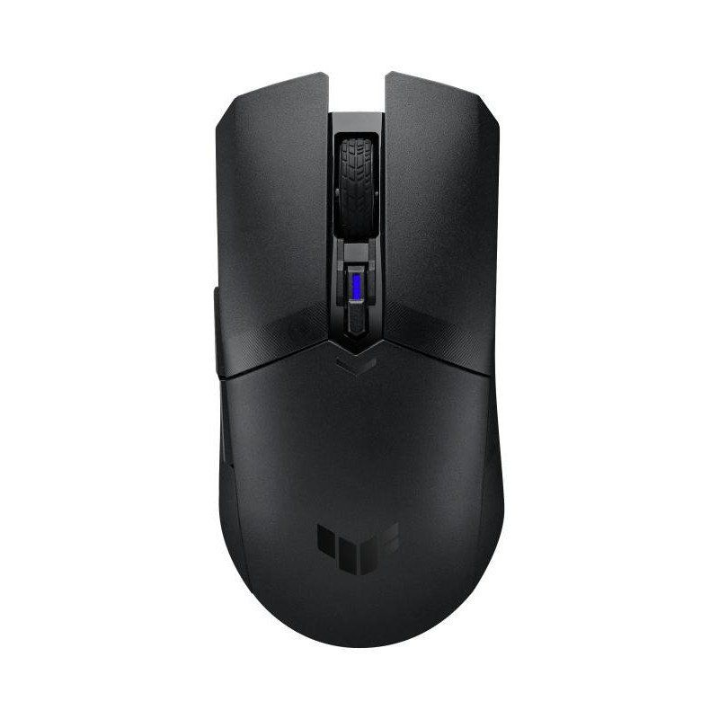 ASUS TUF Gaming M4 Wireless Gaming Mouse, Dual Wireless Modes - Bluetooth/RF 2.4 GHz, 12,000 DPI Optical Sensor, 6 Programmable Buttons, PBT Top Cover with Antibacterial Guard, Black