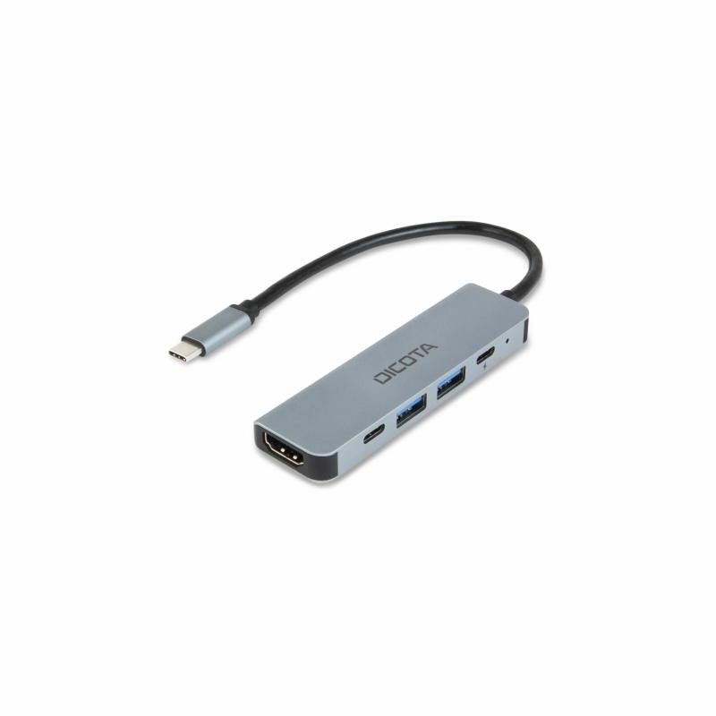 DICOTA USB C 5 en 1 Video Hub 4K PD 100W