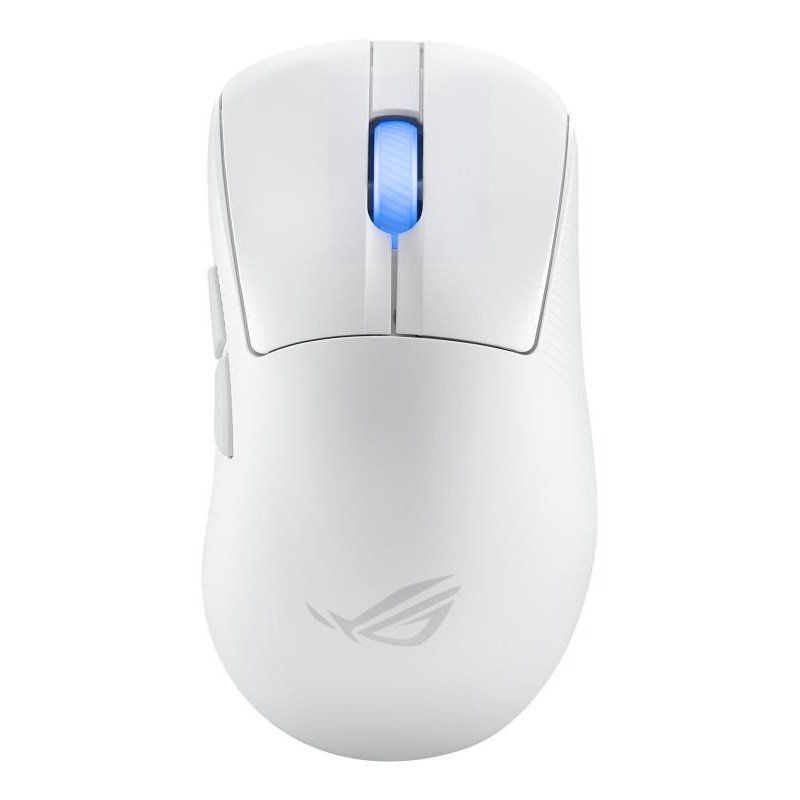ASUS ROG Keris II Wireless Ace White - Souris Gaming sans Fil (Équipement Officiel de Team Vitality, 54g, Capteur Aimpoint Pro de 42000 DPI, Connectivité Trimode, jusqu&#39;à 8000 Hz, Récepteur ROG Omni)