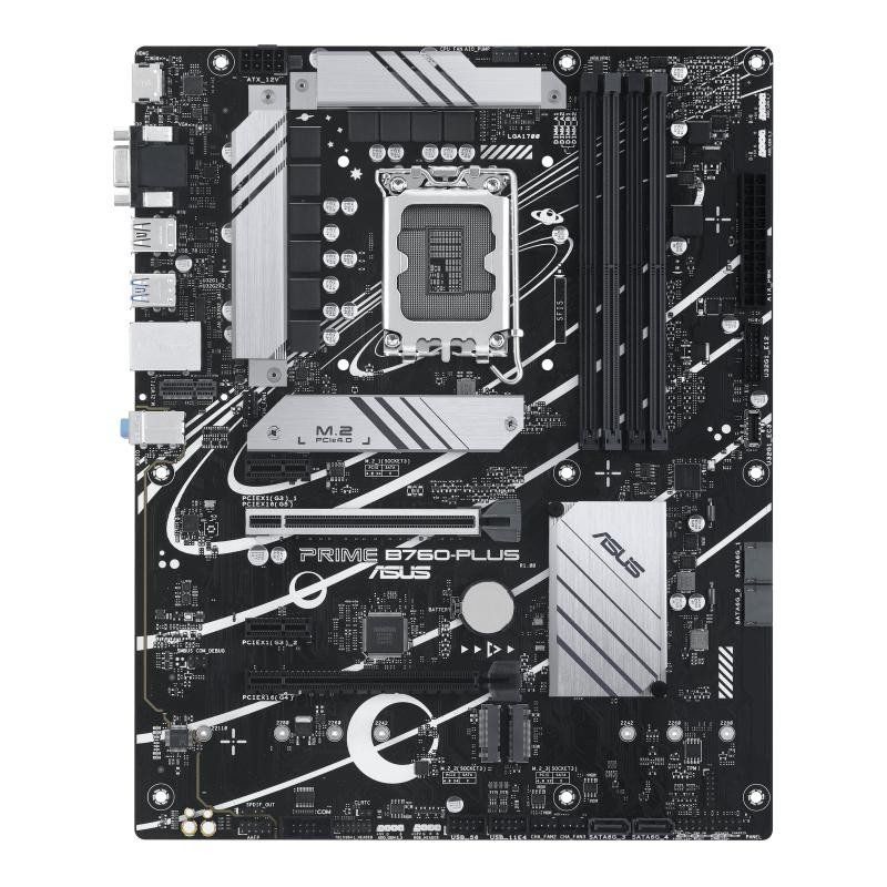 ASUS PRIME B760-PLUS – Carte mère Intel B760 LGA 1700 ATX (DDR5, PCIe 5.0, 3 x PCIe 4.0 M.2, DisplayPort, VGA, HDMI, SATA 6 Gb/s, USB 3.2 Gen 2x2 Type-C, Thunderbolt USB4 support, Aura Sync RGB)