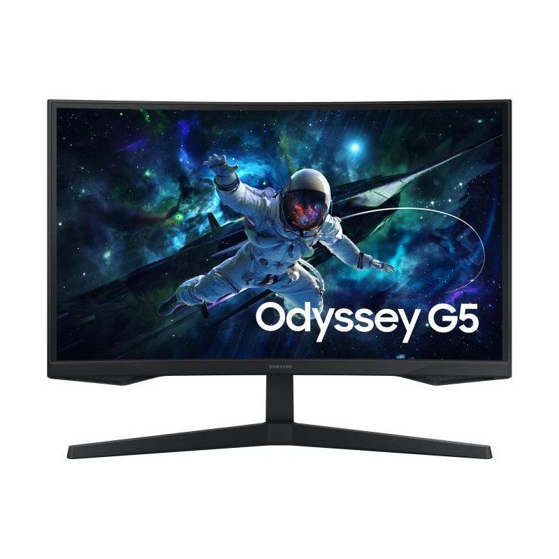 Samsung Ecran PC Odyssey G55C 27’’, 165Hz , 1ms, Dalle VA Incurvée 1000R, QHD : 2560x1440, 2500:1,HDR10, AMD FreeSync, Auto Source Switch +, Pied Ajustable, DisplayPort, HDMI
