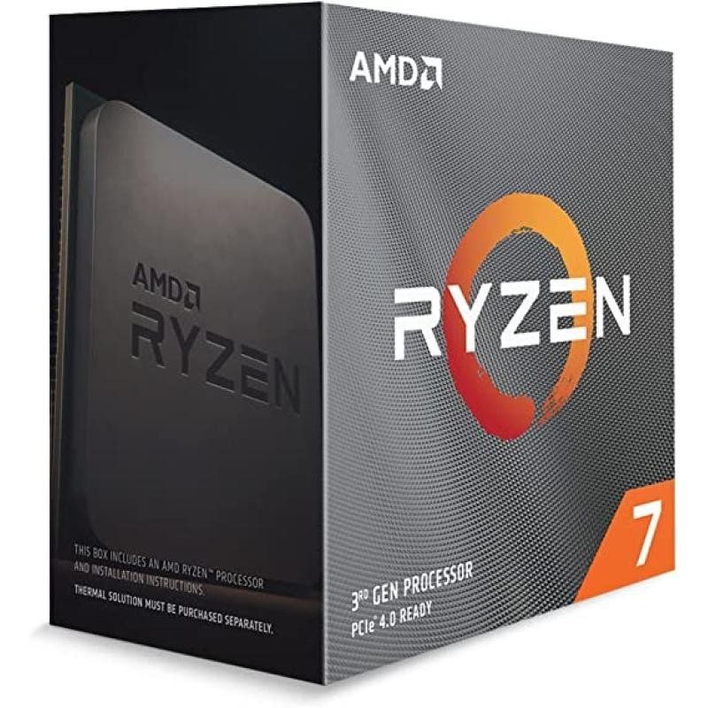AMD Ryzen 7 5700X Processeur (8 Coeurs/16 Threads,65W TDP, Socket AM4, Cache 36Mo, jusqu&#39;à 4.6 GHz Fréquence Boost, pas de Ventilateur)