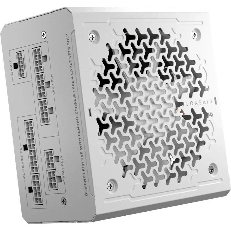 CORSAIR RM750e (2025) Alimentation ATX Entièrement Modulaire à Faible Bruit avec Câble 12V-2x6 – Compatible ATX 3.1 et PCIe 5.1, Efficacité Cybenetics Gold, Condensateurs Résistants à 105°C – Blanc