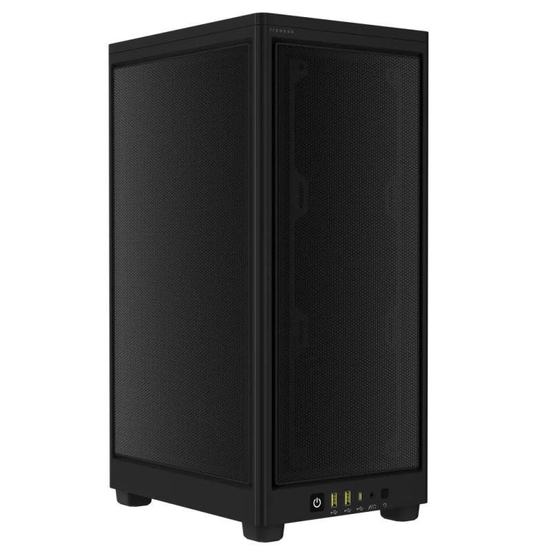 Corsair 2000D AIRFLOW Boîtier PC Mini-ITX - Format Mini-ITX - Panneaux en Acier Maillé - Trois Emplacements GPU - Optimisé Pour le Refroidissement - Entrées/Sorties Modernes en Façade - Noir