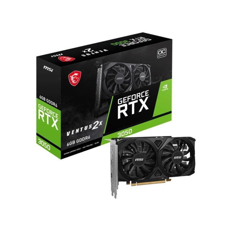 MSI, GeForce RTX 3050 Ventus 2X E 6G OC