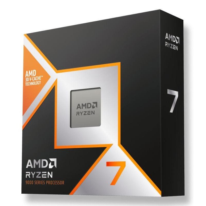AMD RYZEN ™ 7 9800X3D 8 Coeurs/16 Threads débridés, Architecture Zen 5, 104 Mo Cache, 120W TDP, Jusqu&#39;a 5.2 Ghz Frequence Boost, Socket AM5, Ventilateur Non Inclus