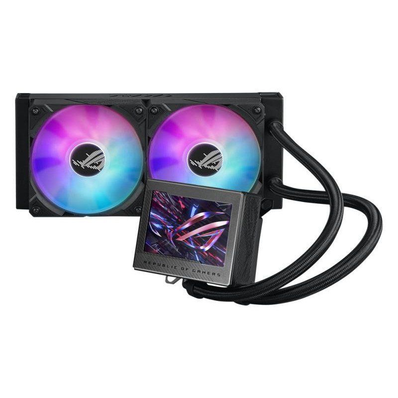 ASUS ROG Ryujin III 240 ARGB watercooling de CPU AIO avec écran LCD 3,5&quot;, pompe Asetek 8ème génération, ventilateur intégré à la pompe et 2 ventilateurs ARGB magnétiques de 120 mm avec radiateur ROG