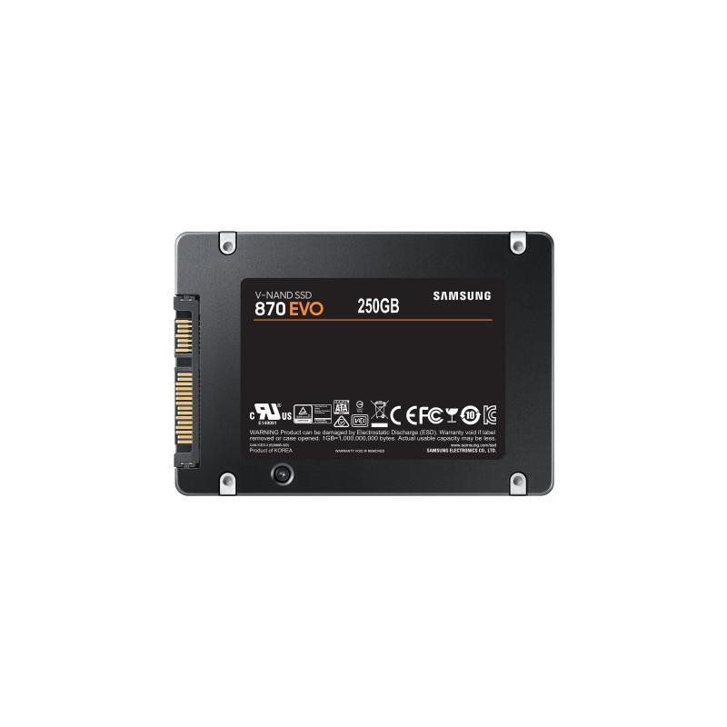 Samsung SSD 870 EVO MZ-77E250B/EU | Disque SSD interne 2,5’’ haute vitesse, 250 Go - Pour les gamers et professionnels.