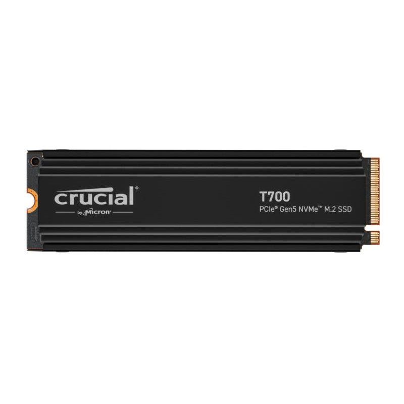 Crucial T700 SSD 2To PCIe Gen5 NVMe M.2 SSD Interne Gaming avec Dissipateur Premium, jusqu’à 12.400Mo/s, Microsoft DirectStorage, Rétrocompatibilité PCIe 4.0 - CT2000T700SSD5