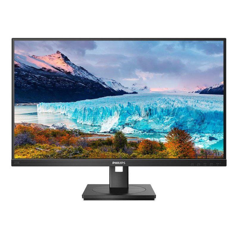Philips 273S1-Moniteur d&#39;accueil 27 pouces, FHD, USB-C Docking 65W PD, IPS, TUV Eye comfort, hauteur réglable, haut-parleurs, sans scintillement (1920 x 1080, 300 cd/m², HDMI 1.4/ DP 1.2/ USB-C, RJ45)