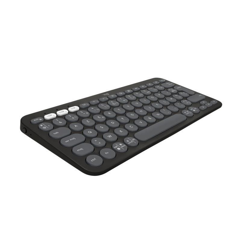 Logitech Pebble Keys 2 K380s clavier sans fil Bluetooth multidispositif, raccourcis personnalisables, fin et portable, Easy-Switch pour Windows, macOS, iPadOS, Android, ChromeOS, FR AZERTY - Graphite