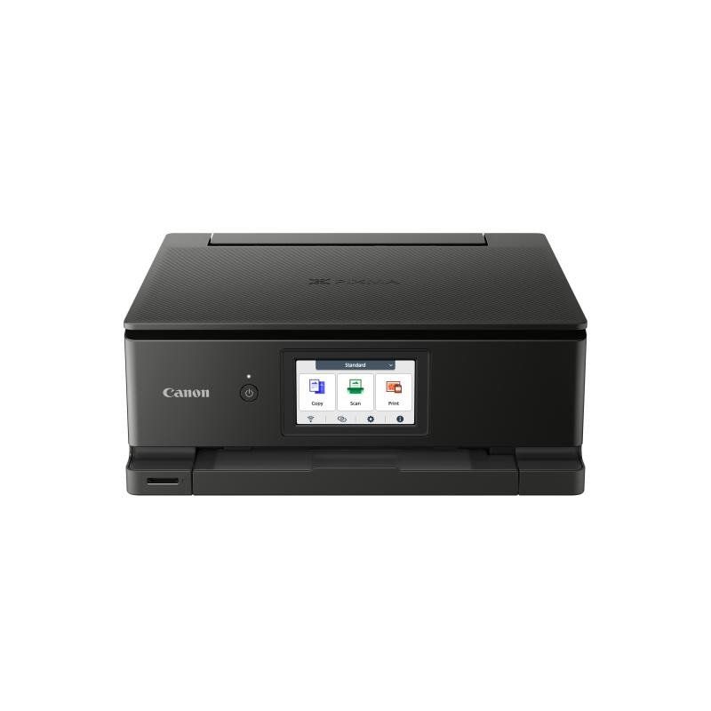 Canon PIXMA TS8750 Imprimante Photo et bureautique Multifonction Copie Jet d&#39;encre Couleur WiFi Recto-Verso et Scanner, 6 Cartouches séparées, Noir