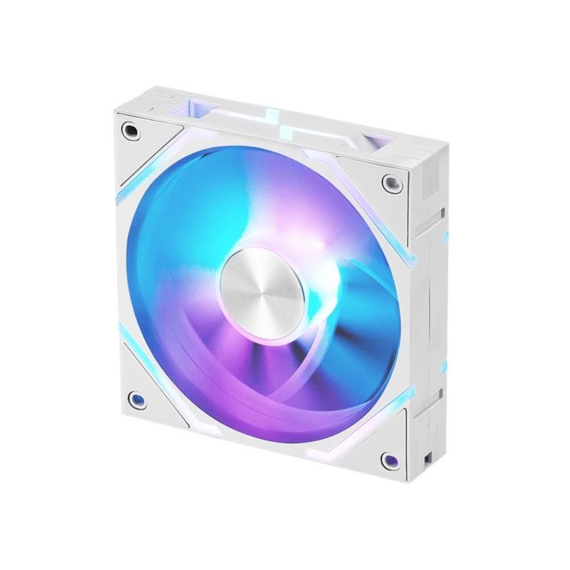 MSI EZ120 ARGB WHITE-3W - Pack de 3 Ventilateurs ARGB Blancs de 120 mm, palier hydrodynamique, Compatible Mystic Light et Cooling Wizard, connecteurs magnétiques brevetés et hub de contrôle Inclus