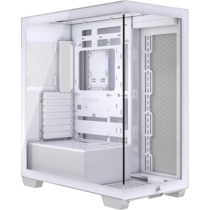 CORSAIR 3500X Boîtier PC ATX Mid-Tower – Verre Trempé Panoramique - Connexion Inversée Compatible avec La Carte Mère – Pas de Ventilateurs Inclus – Blanc